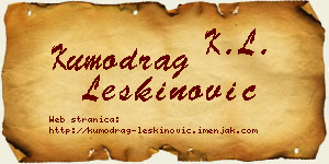 Kumodrag Leškinović vizit kartica